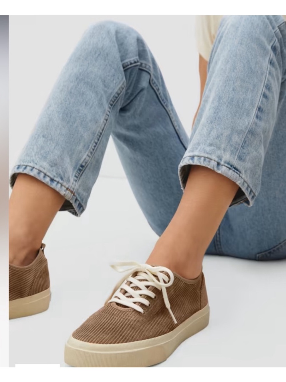 Everlane Forever sneaker in Toasted Coconut Corduroy NWB 8